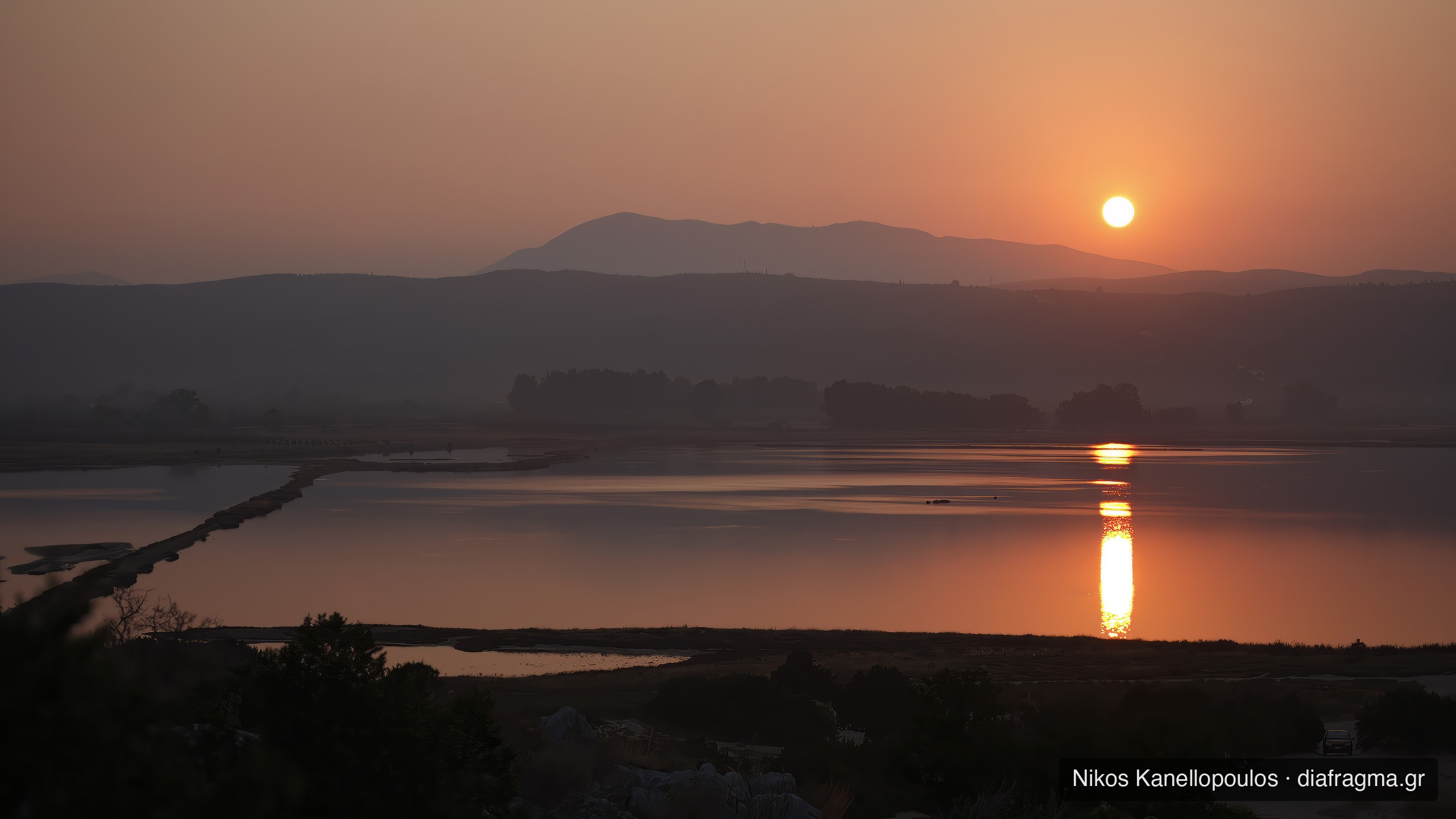 Sunrise in Gialova lagoon