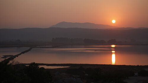 Sunrise in Gialova lake